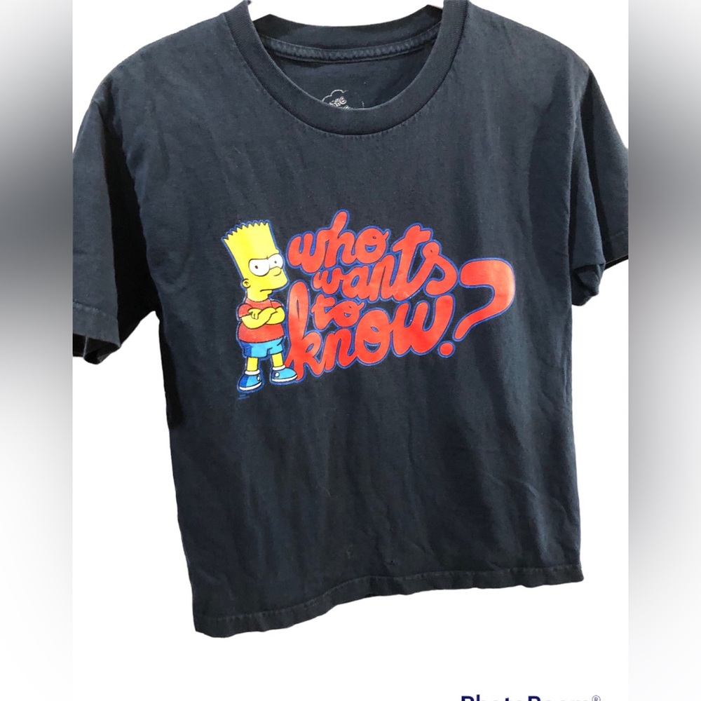 The Simpsons brand T-Shirt Bart “Who wants to know?” Youth Large